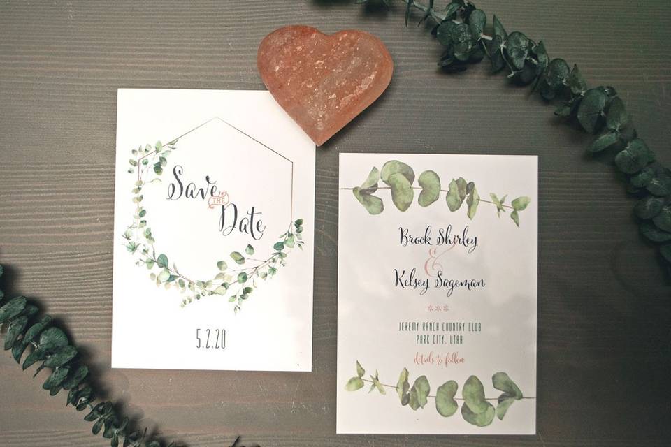 Double-sided Save the Date