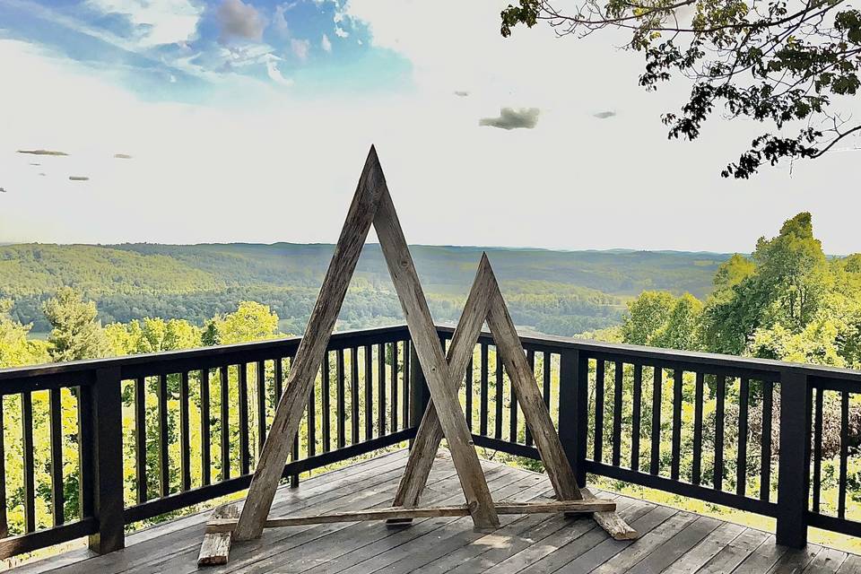 Custom 8' barn wood arbor