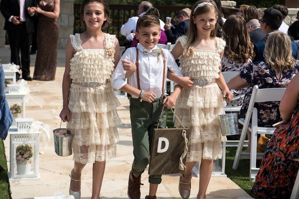 Ring bearer and flower girls