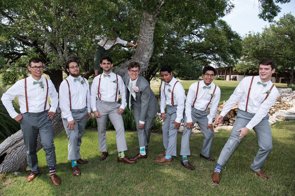 Groom and his groomsmen