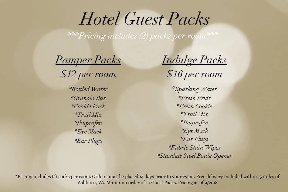 Hotel Guest Packs