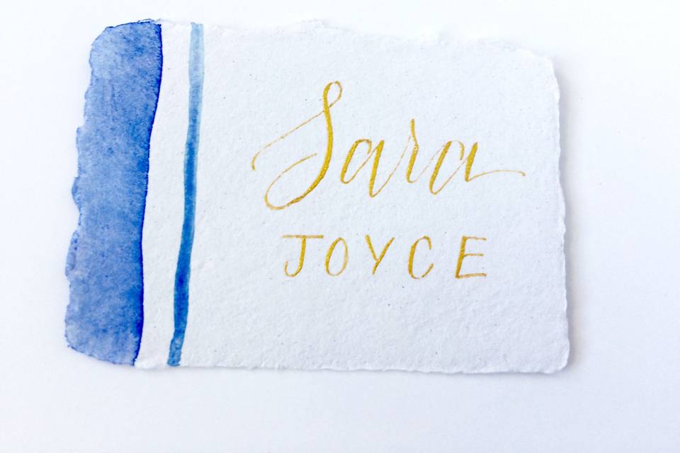 Watercolor Place Card
