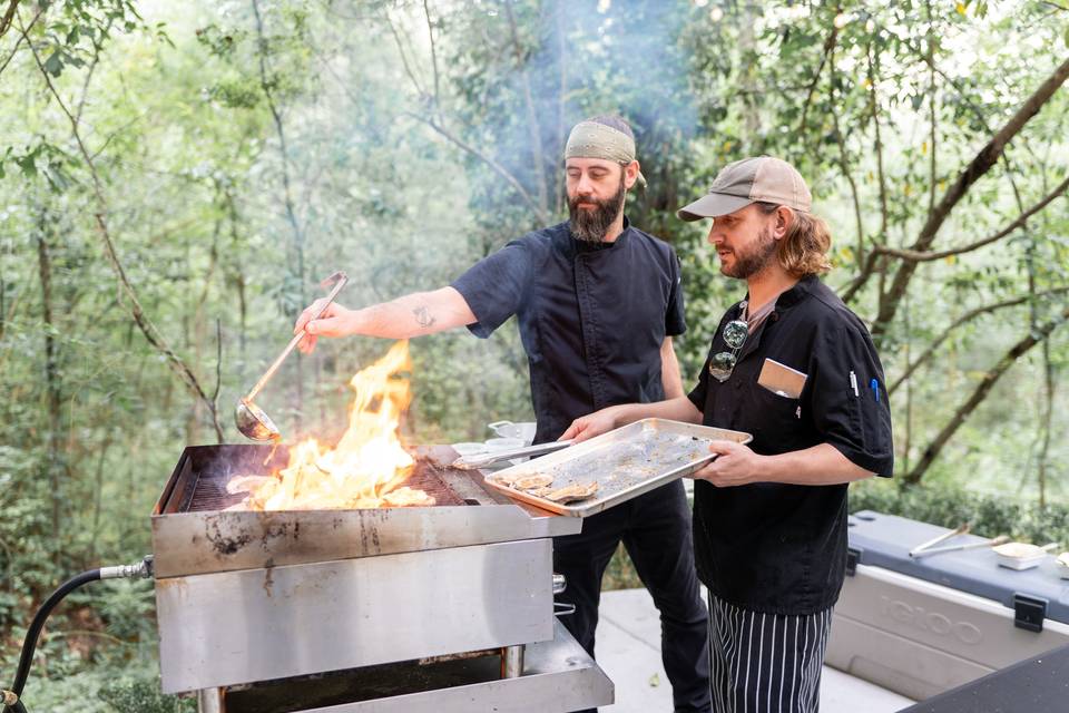 Oyster Grilling