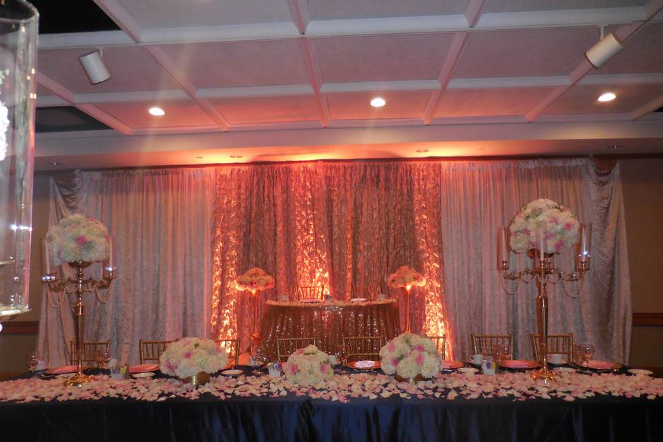 Sweetheart table/head table
