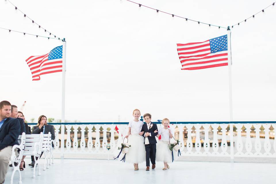 Flower girls and ring bearer