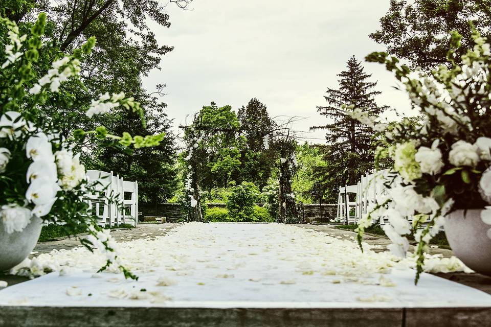 Ceremony in the gardens