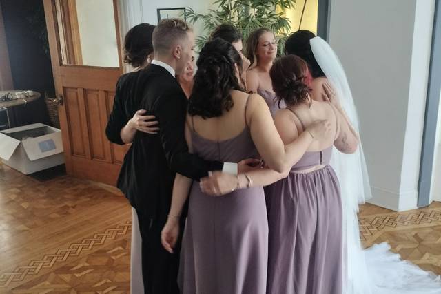 Bridal Party Huddle