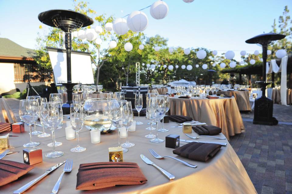 Outdoor corporate affair