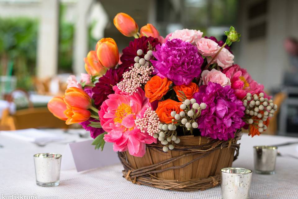 A basket of flowers