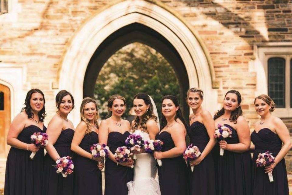 Bride and her girls