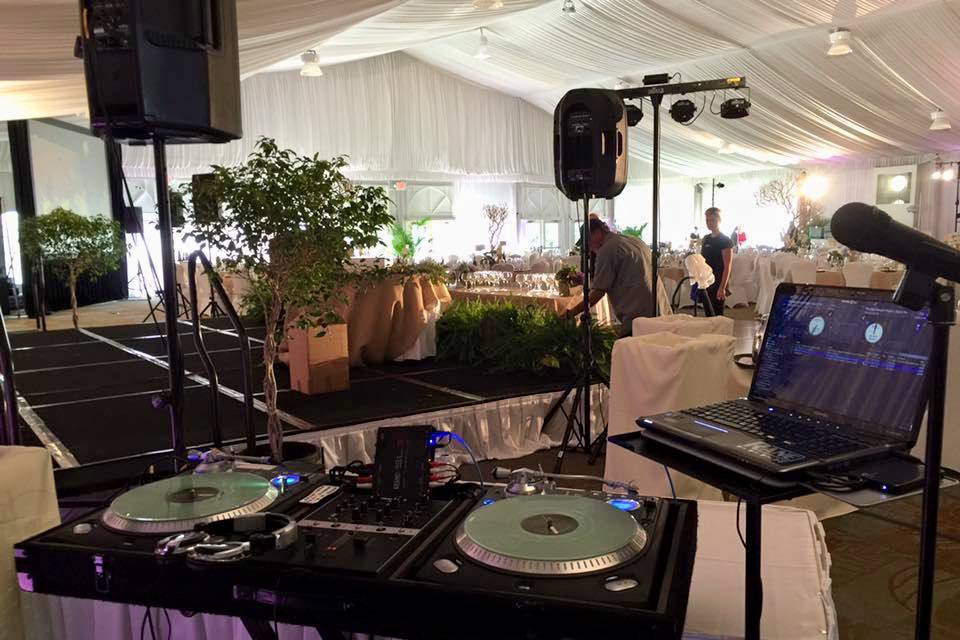 Indoor DJ setup