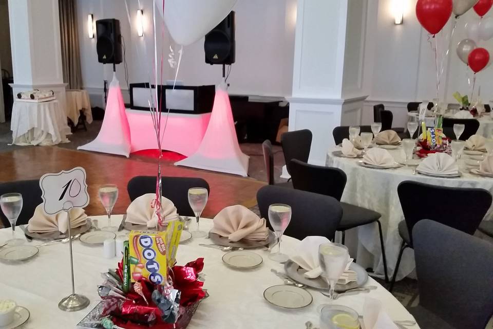 Reception setup