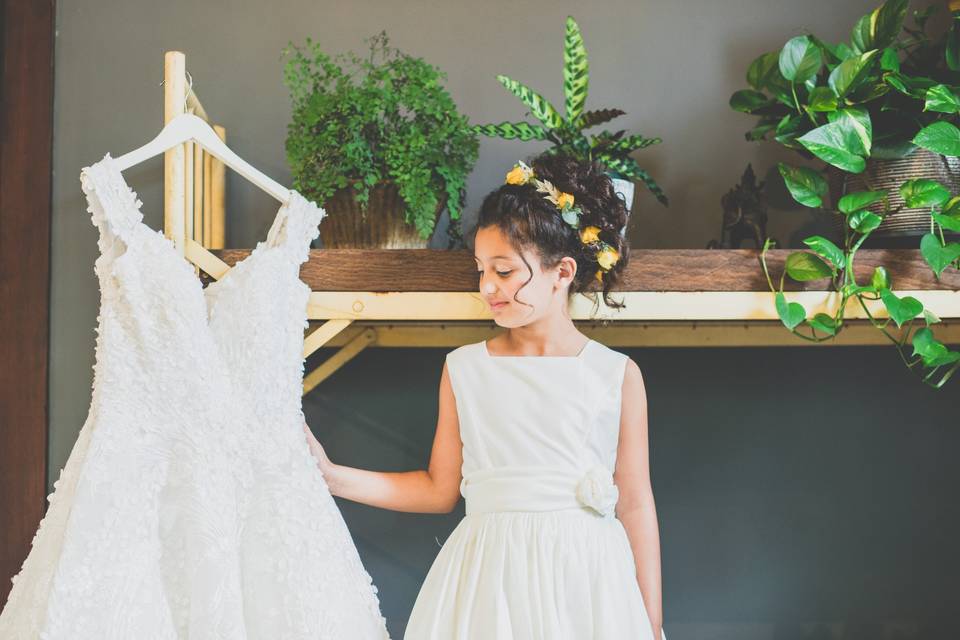 Flower girl with floral crown