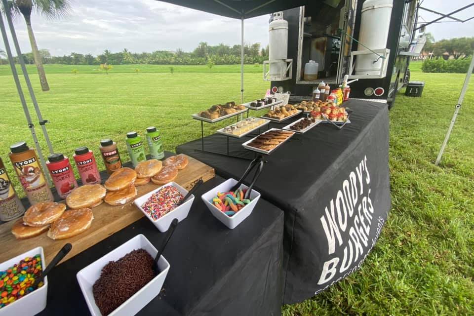 Dessert station.