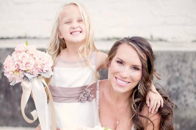 Bride and Flower Girl