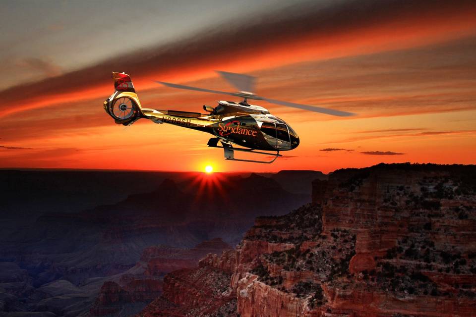 Helicopter- Grand Canyon sunse