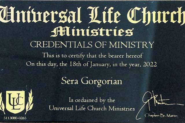 Ordained Minister