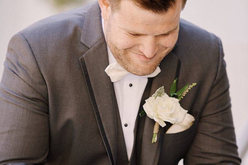 Groom reading vows