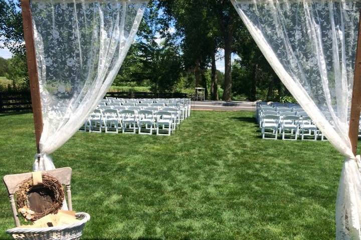 Wedding ceremony area