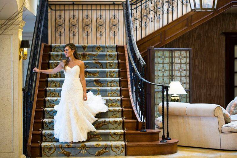 Bride on the stairs