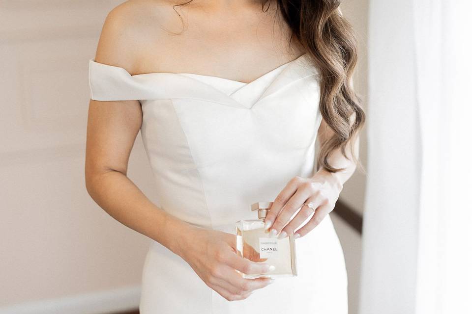 Bride getting ready