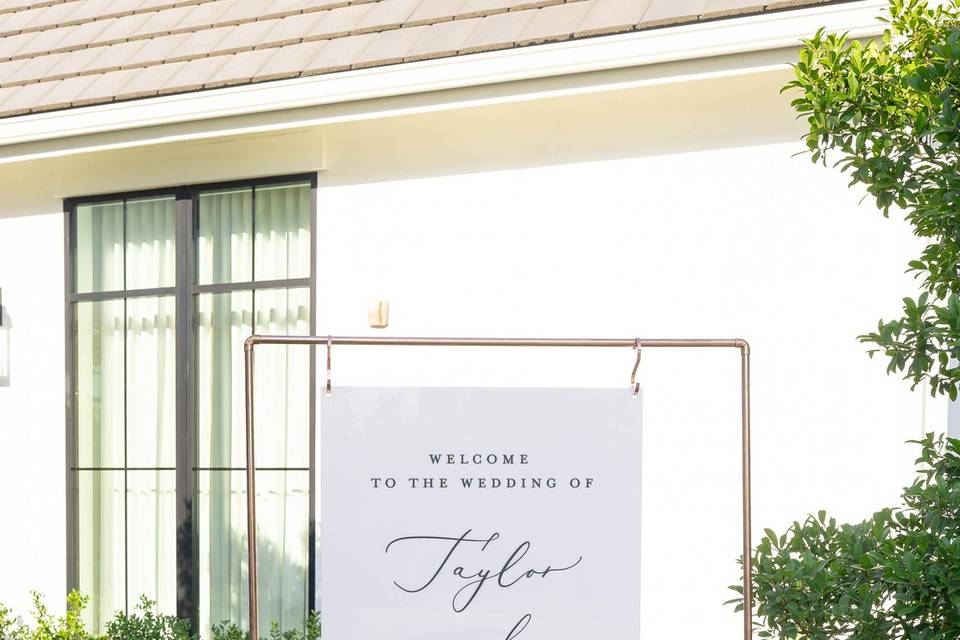 Entrance signage
