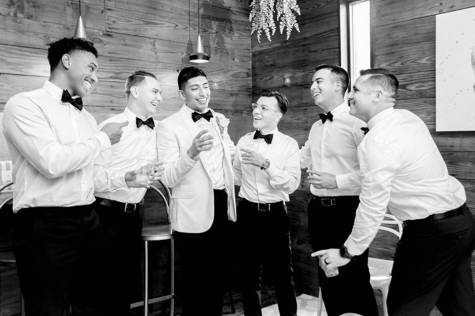Groom and groomsmen