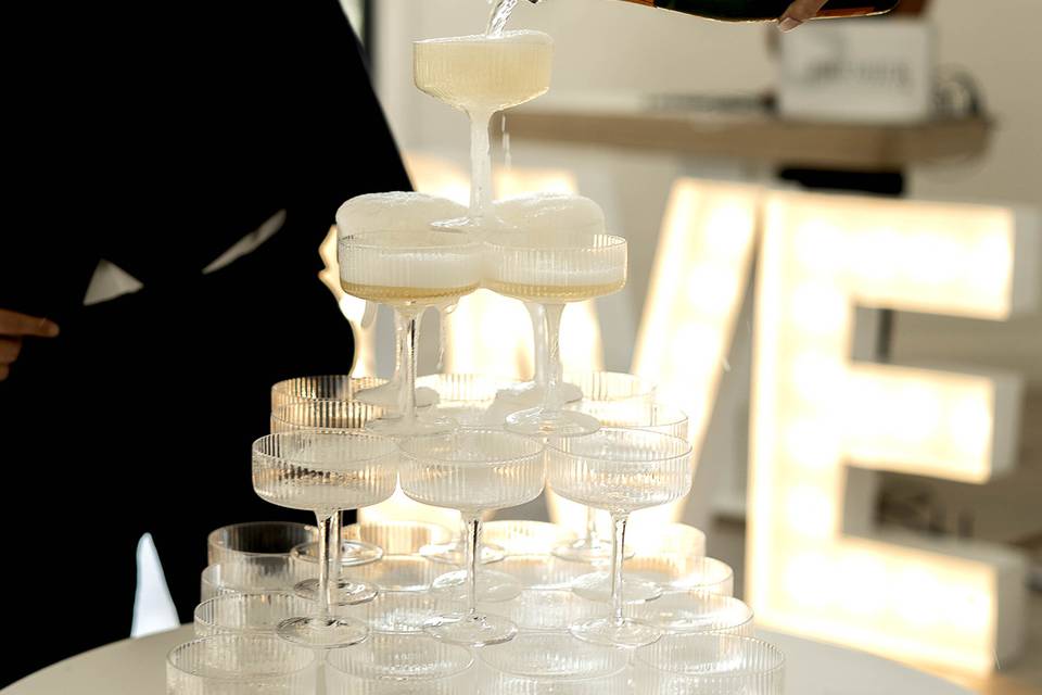 Champagne tower
