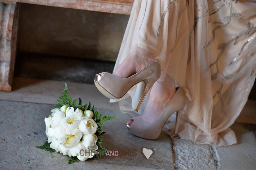 White peonies bouquet