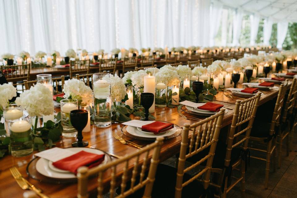 Long rustic table design