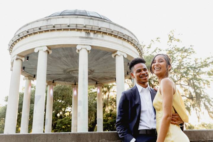 City Park engagement portrait