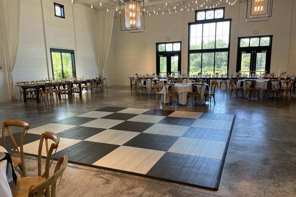 Black & white dance floor