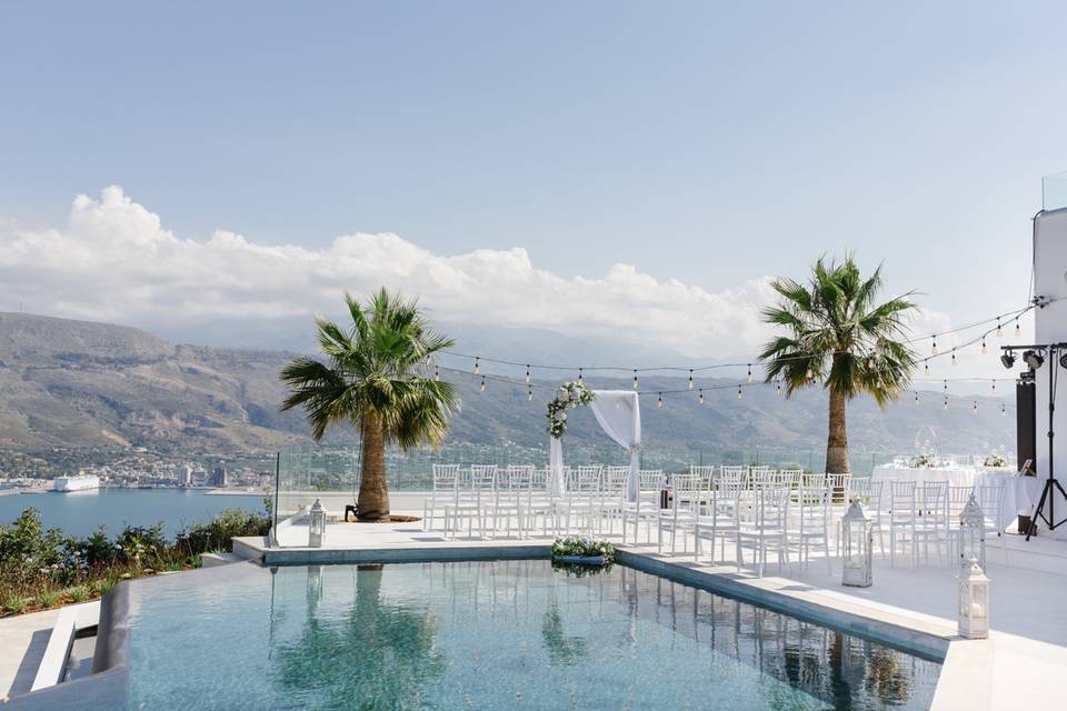 Poolside ceremony