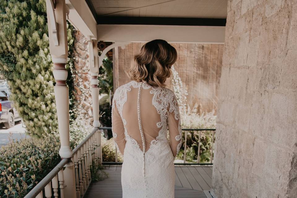 Amazing back on a gown