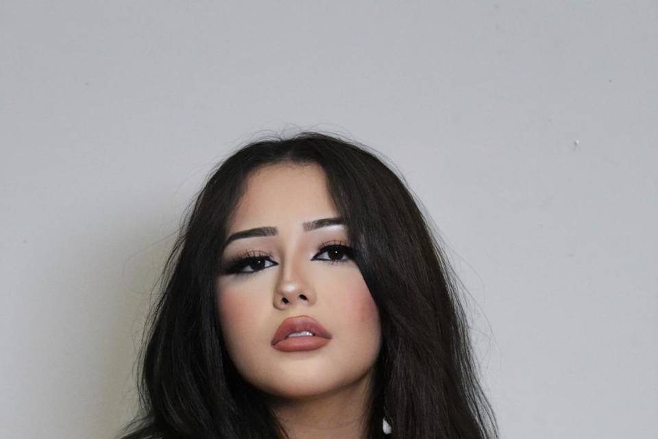 Bold lips and eyes