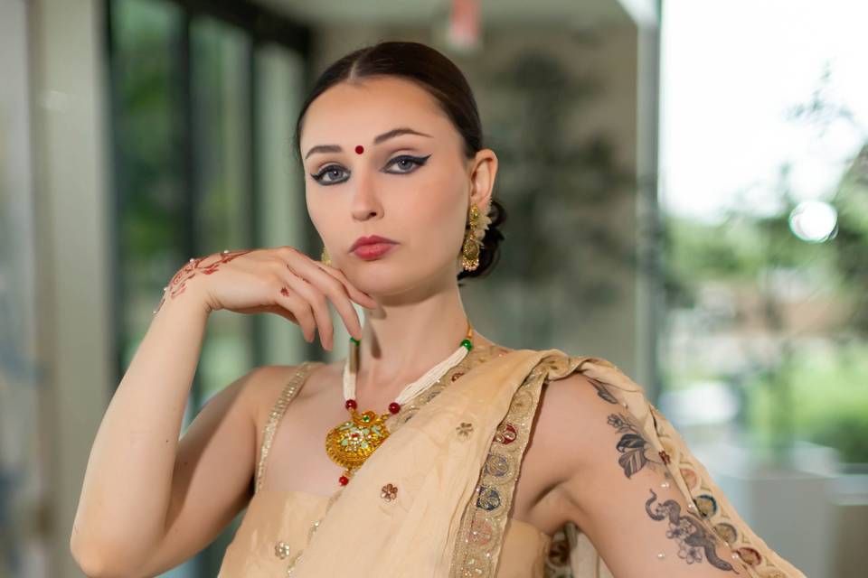 Lehnga draping