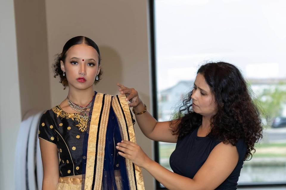 Lehnga Draping