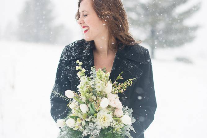 Flagstaff Arizona Snow Wedding