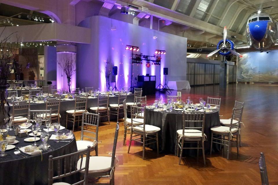 Wedding reception area