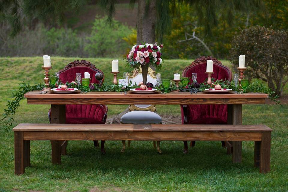 Outdoor table set-up