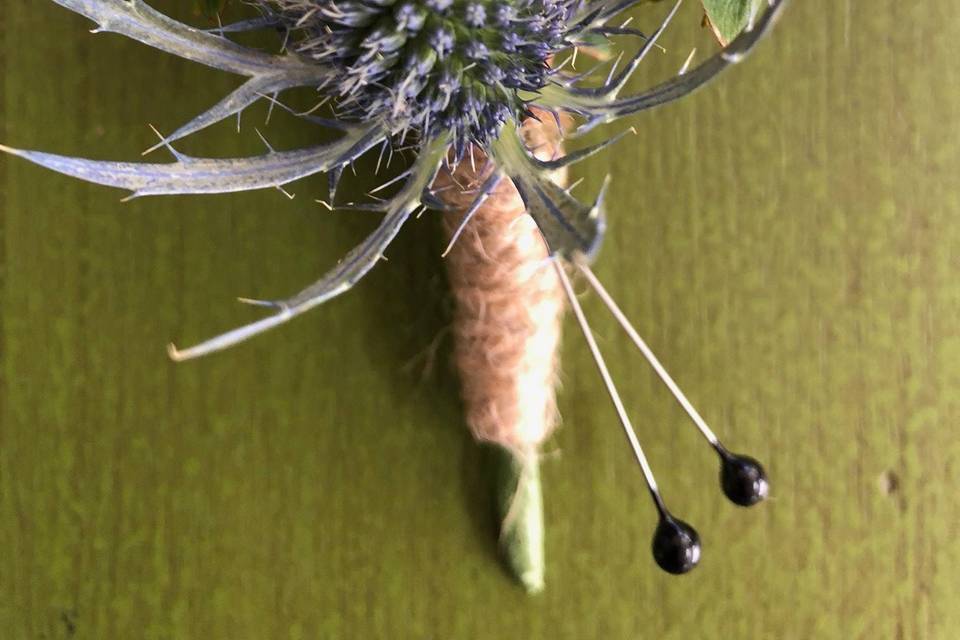Thistle boutonniere