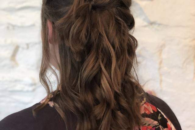 Soft half up and half down