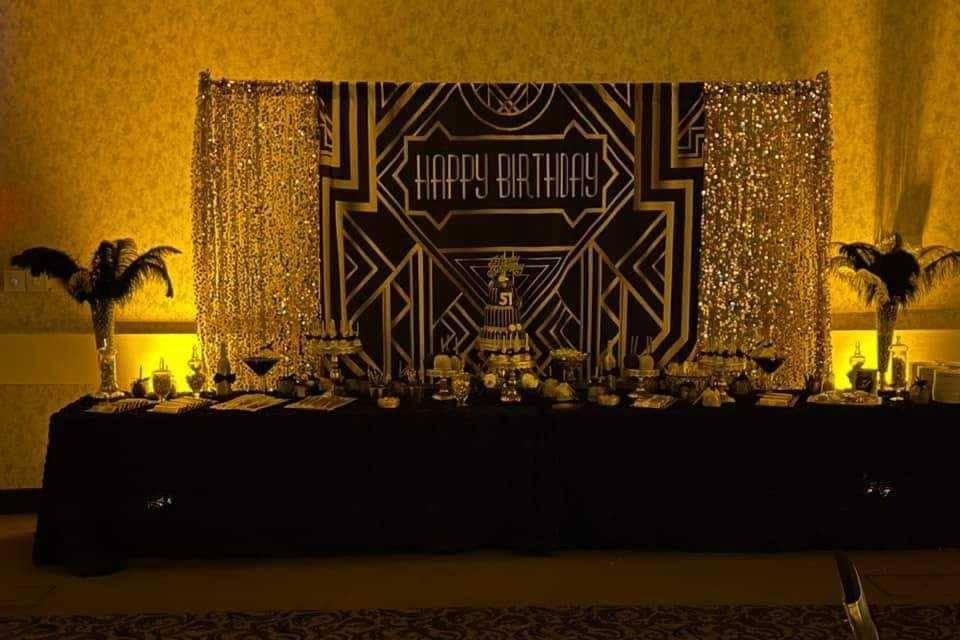 Bridal table uplighting