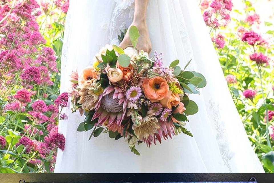 Pressed Wedding Bouquet Protea