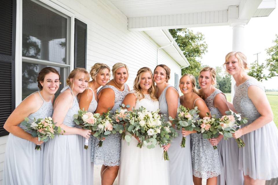 Bride & Bridesmaids