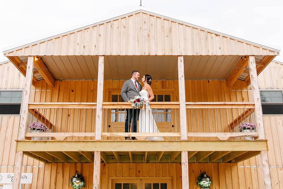 Happy couple on the deck