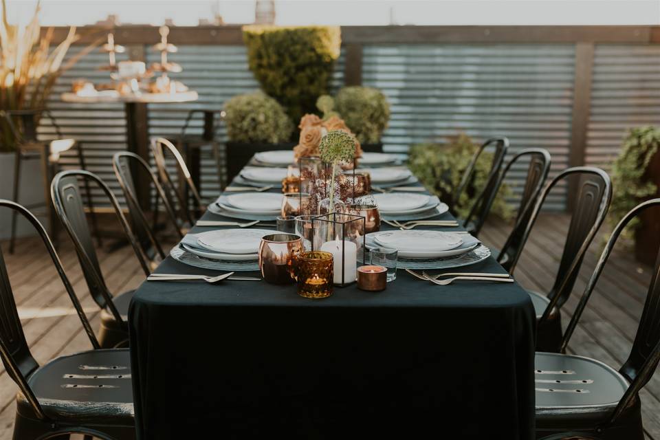 Modern Rooftop Table Setting