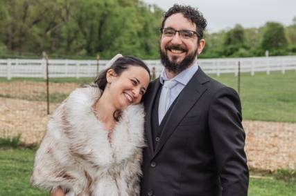 Smiling Newlyweds