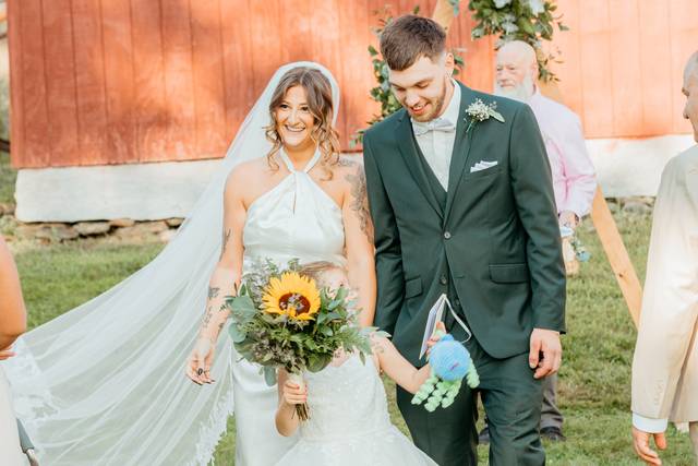 Bride and Groom walking