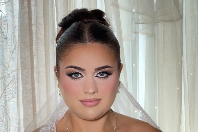 Bridal makeup and hair